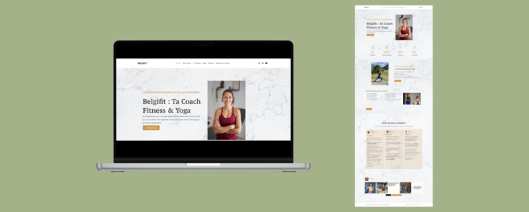 site web pour coach de fitness et professeur de yoga